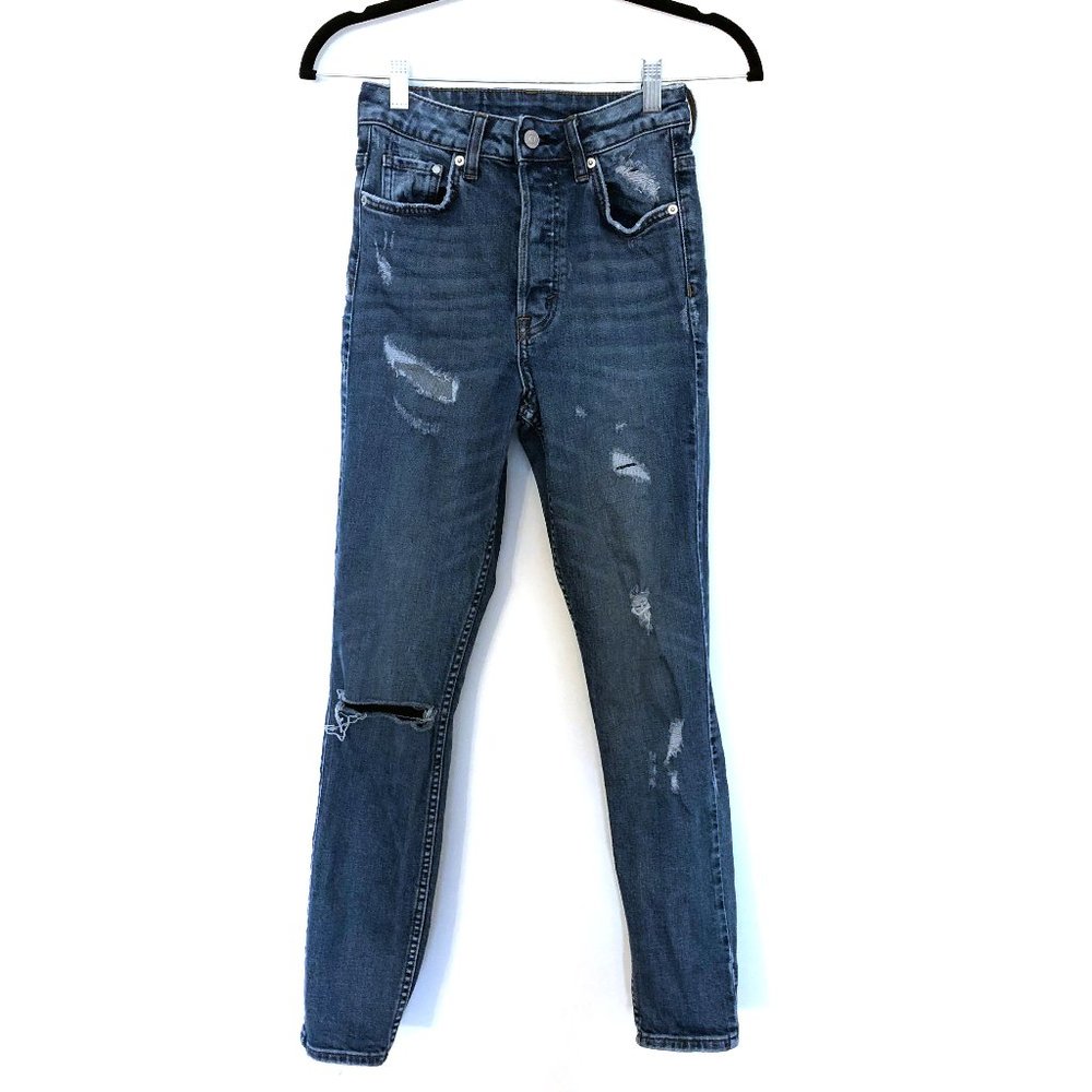 H&M Vintage Ripped High Waist Skinny Jeans Size 26